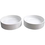 Lily Cook kp5341 Ramequín crema Plain – 2 pcs de cerámica blanco 10, 80 x 3 cm)