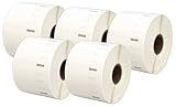 Printing Saver 5X 11354 57 x 32 mm Vielzwecketiketten (1000 Stück/Rolle) kompatibel für Dymo LabelWriter 310 320 330 4XL 400 450 Turbo/Twin Turbo/Duo & Seiko SLP Etikettendrucker