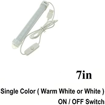 Portable USB Reading Strips Craft Light Eye-care LED Desk Reading Lamp with Cool and Warm White Color Light Great for Craft Table, Pianos, Reading, Work Tables,DJ's, Music Stands (White 7in)