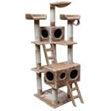 Tiermöbel Kratzbaum Katze Katzenkratzbaum Sisal 159 cm beige Katzen Baum Neu Kaufen Jet-Line günstig Sisal Wicklung