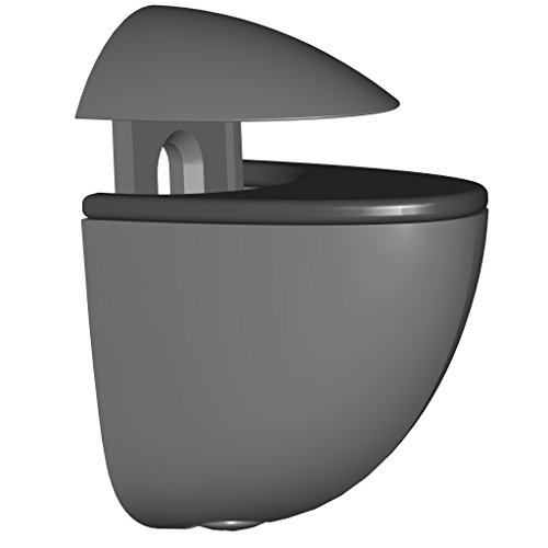 Element System 11050-00002 MINI Clip pour étagère en Bois/Verre 4-20 mm Argent 2 pièces