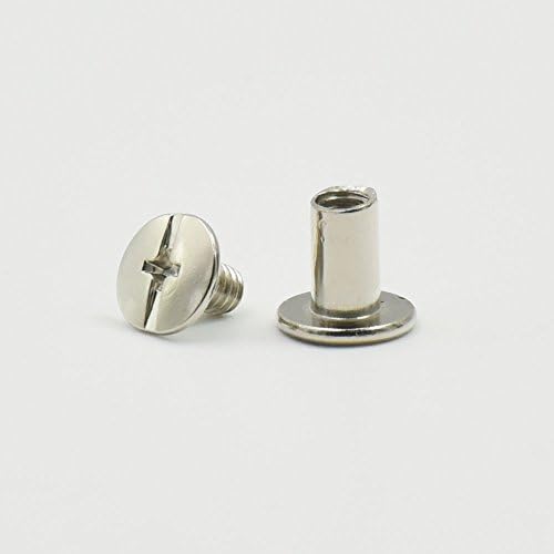 25 Pcs 1" 1.5" 2" 2.5" 3" 4" 5" Phillips Head Screw Slotted Button Screwback Chicago Nail Rivet (9mmx100mm)