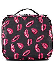 Trucco borsa viaggio trucco cosmetici custodia organizer mini makeup Train case con divisori regolabili per cosmetici pennelli trucco toeletta gioielli digitale accessori