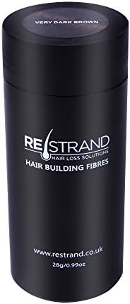 RESTRAND Hair Building Fibres (White). Large 28g Shaker Bottle. The Latest Generation of Fibre. Thicken Hair Instantly to Conceal Hair Loss. Completely Undetectable. Available in 14 Colours.
