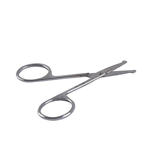 mlmsy Gesichtsbehaarung Schere Sicherheit Abgerundete Spitze Gesichtsbehaarung Schere Personal Care Borte Beauty Tools für Augenbrauen Wimpern Nase Haar Ohr Haar Schnurrbart, Round Tip - 3