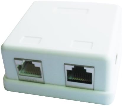 Gembird Two Jack Surface Mount Box with 2 CAT6 Full-shielded Keystone Jacks