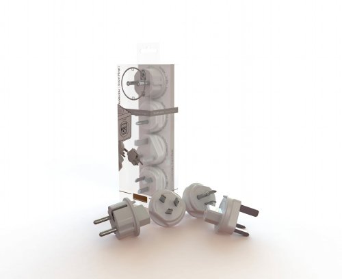 Allocacoc 3600/DFRWPL - Travel plugs (ReWirable) Blanco