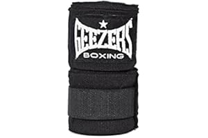 Geezers Boxing Mexican Hand Protection Wraps 4.5 Meter, Black - Durable & Elastic with Thumb Loop & Hook-and-Loop Closure for Secure Fit