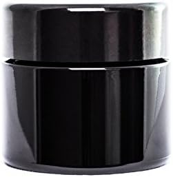 ultravioLeaf 30 ml (1 fl oz) Pocket Size Black Ultraviolet Glass Screw Top Jar by ultravioLeaf