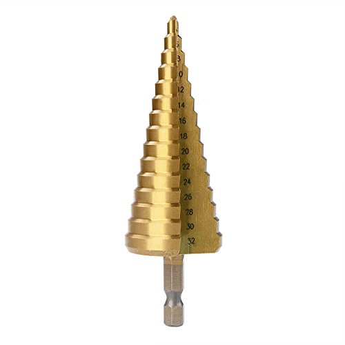 IDEALEBEN HSS Hex Shank Pagoda Stufenbohrer titannitriert 3-12/ 4-20/4-32 - 6