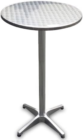 Adjustable Aluminium Round Bar Table / Bistro Table For Garden Outdoor Indoor Cafe