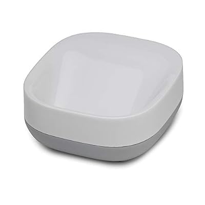 Joseph Joseph Slim Porte Savon Compact, Plastique, Blanc/Gris, 7,5 x 3,4 x 8,1 cm
