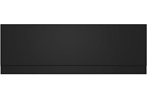 Aquariss 1700mm Front Straight Wood Bath Panel 16mm MDF Painting Matte Black Adjustable Height for Bathroom Soaking Tub