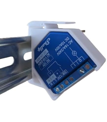 Hat Rail Mount, Black, Fits Shelly ADDON + Plus Series + GEN3