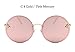 Produktbild Sonnenbrille Vintage Runde Sonnenbrille Frauen/Männer Trendige Spiegel Brille Oversize Biene Sonnenbrillen Rosa Brille Uv400 Gold Pink Mercury