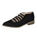 Produktbild Sandalen Damen Sommer Stiefeletten mit Absatz Blockabsatz Geschlossene Schuhe Vintage Flats Bequem Cut Out Römersandalen Halbschuhe Ankle Boots Stiefel Herbstliche (EU:40, Schwarz)