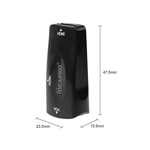 IDEAPRO HD 1080p HDMI-Buchse auf VGA-weibliche Konverter Adapter Dongle mit 3,5 mm Audio für Laptop PC Projektor HDTV PS3 Xbox STB Blu-Ray DVD - 6