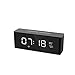 Price comparison product image HHCC Bluetooth Speaker LED Mirror Display Clock USB Wake-Up Light Dimmable Display Screen Bedroom Bedside Alarm Clock with Snooze Bluetooth audio Support FM Radio, Built-in Mic