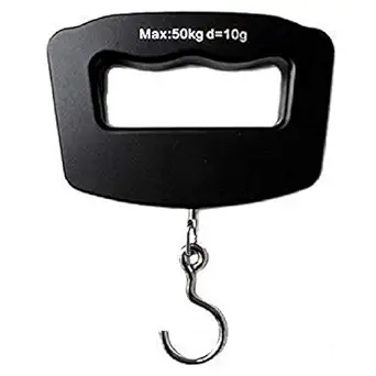 SHREYAGN Weighing Scale Digital Portable Hook Type with Temp (Black, 50 Kg)