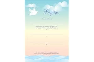 Kevin Mayhew Baptism Certificate - Dove Over Waves