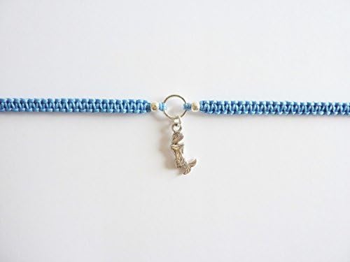 Macrame Bracelet With Mermaid Charm. Adjustable. Choice of Colours &amp; Sizes.