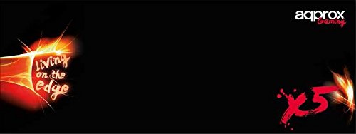 Approx Gaming APPX5 - Alfombrilla Gaming (880x330x3 mm) Color Negro y Rojo