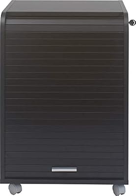 SIMMOB Caisson de Bureau 2 Tiroirs-Coloris-Noir, Bois