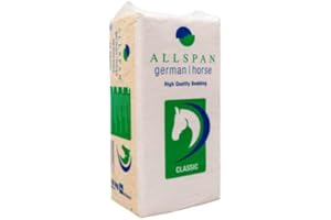 Pferdeeinstreu Einstreu Hobelspäne Holzstreu Allspan German Horse Classic 19 kg – 100% unbehandelte Weichholzspäne, staubarm, extrem saugfähig & hygienisch für Pferdebox