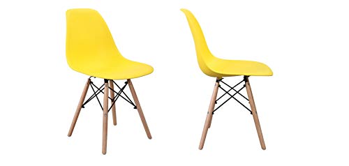 Lote 2 sillas comedor o cocina Tower amarillas