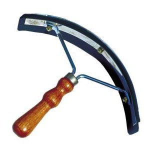 Preisvergleich Produktbild Schweißmesser Schaumstriegel Schweißwischer für Pferde mit Holzgriff und Gummilippe