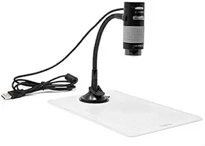 Plugable USB 2.0 Digital Microscope with Flexible Arm Observation Stand for Windows, Mac, Linux (2MP, 10x-250x Magnification)