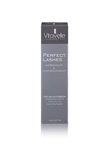 Wimpernserum & Augenbrauenserum ohne Prostaglandine | Wimpern Booster für schnelles Wimpernwachstum und Volumen | Lash Serum PERFECT LASHES von Vitavelle | 8 ml - 7