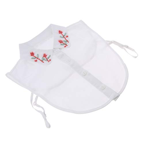 Preisvergleich Produktbild F Fityle Damen Kragen Abnehmbare Bluse Half Shirts Blusenkragen Shirtkragen Topkragen mit Perlen / Strass Stickerei Deko - 06