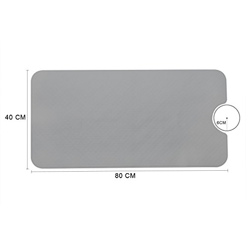 Mayshine Non-slip Badewannenmatte Duschmatte Gummi 40x80cm Weiß - 3