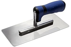 LYFUND Glättekelle Profi Edelstahl Glättkelle,Venezianische Form, mit abgerundeten Blechkanten,Stuckateur Werkzeug Für Putzmassen, Beton