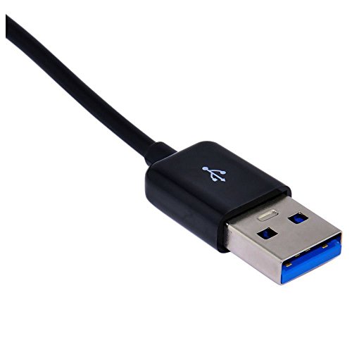 USB-Kabel – SODIAL(R) 2M/6.6ft USB 3.0 Data Sync-Ladekabel fuer Asus Eee Pad Transformer Prime TF201 / TF101 / SL101 Slider, Schwarz - 3