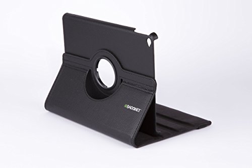 SCHWARZ iPad 2 3 4 360 Grad rotierende Ledertasche Smart Case Hülle für das neue Apple iPad 2 iPad 3 iPad 4 mit Retina Display voll kompatibel mit der Sleep-Funktion + Displayschutzfolie + kapazitiver Stift - 3