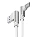 Produktbild Micro USB Ladekabel übertragen Starkes 90 Grad Stecker Kabel 1M für Panasonic Eluga A3 / Pro / C / I2 Active / I3 Mega / Pulse 5 " / Pulse X 5.5 / Pure phone / Ray / Ray 500 / Ray 700 / WE / Y - Weiß
