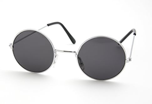 John Lennon Inspired Sytle Round Fancy Dress Sunglasses (Black)