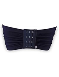 Women's Padded Strechable Seamless Strapless Multi Way Tube Bra with Back Hook Closure and Removable Straps Removable Pads