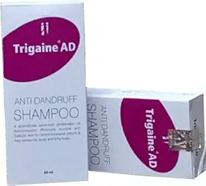 Trigaine AD Anti Dandruff Shampoo All Hair Types For Men And Women (Pack Of 2*60) (120 ml) (New)