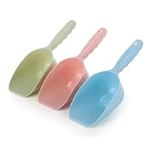 Emily Pets Feeding Shovel Dog Food Spoon, Practical Pet Feeding Spoon Deep Blue Pink Pet Food Spoon Pet Feeding Spoon, Pet Food Spoon Supplies for Pet Cats Dogs Pack of 3