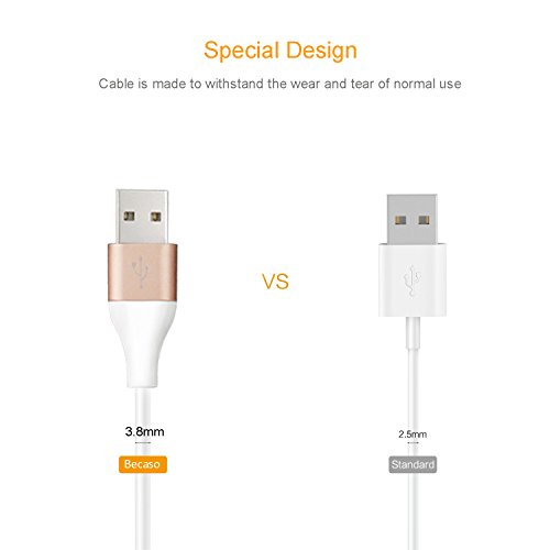 Micro usb kabel BECASO Lighting kabel 3Pack (1m,2m,3m) Premium High Speed USB 2.0 für Android, Samsung, HTC, Motorola und mehr - 2