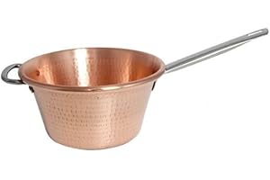Lar 2325 Paiolo Fondo Induzione Manico Acciaio Inox 25 cm Rame, Arancio