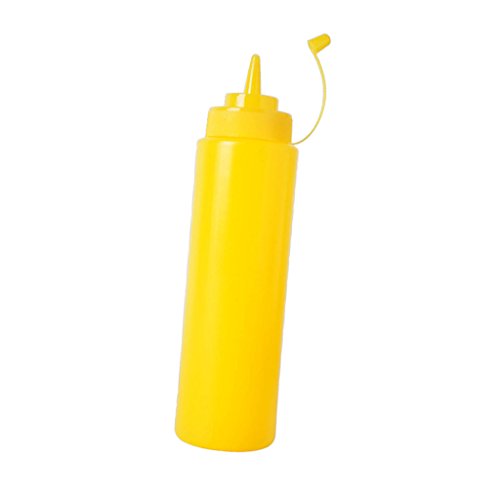 Kunststoff-Spritz Flasche Ketchup Senf Sauce Essig Spender – Gelb, 240ml - 7