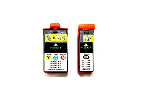 *TITOPATEN* 4x Dell V 313 W kompatible XL Druckerpatronen - 2x Schwarz u. 2x Color