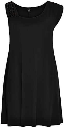 Yoek Women's Plus Size Singlet Long Black, 28/30 Curve