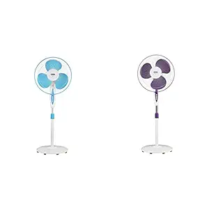 Usha Mist Air Icy 400mm Pedestal Fan (Blue)+Usha Mist Air Icy 400mm Pedestal Fan (Purple)