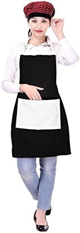 Kitchen Chef Men Women Apron with Pocket 100% Pure Cotton Everyday Use Machine Washable (75 X 80) cm (Design 2)