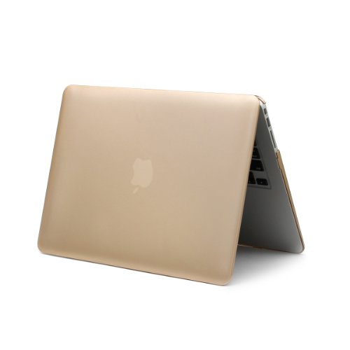 MacBook Air 13 Hülle Case,iNeseon Ultra Slim Plastik Hartschale Tasche Cover Zubehör, US Golden und EU Transparent Tastatur Abdeckung Schutzhülle für Apple MacBook Air 13.3 Zoll [Modell:A1466 und A1369] (Golden) - 6